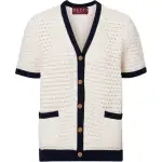 GUCCI Fine Cotton Crochet Cardigan