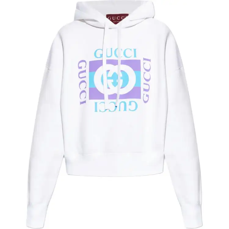Gucci Logo Printed Drawstring Hoodie