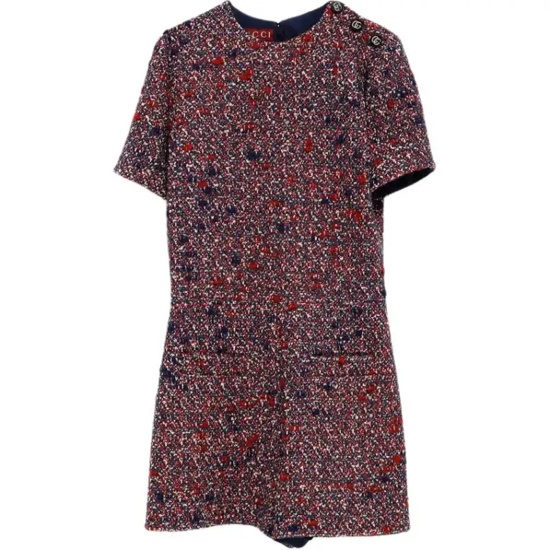 Gucci tweed button-detail dress