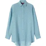 Gucci Gg Supreme Print Long-Sleeve Shirt