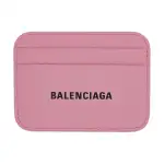Balenciaga Cash Grain Cow Leather Card Holder Card Holder Women's Pink