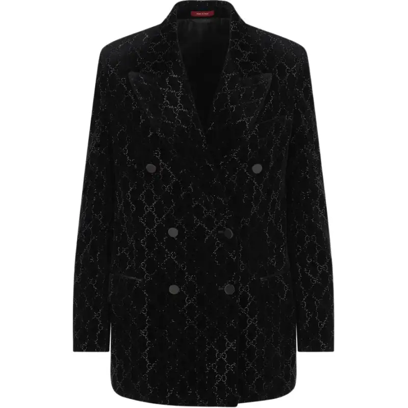 Gucci crystal-embellished velvet blazer