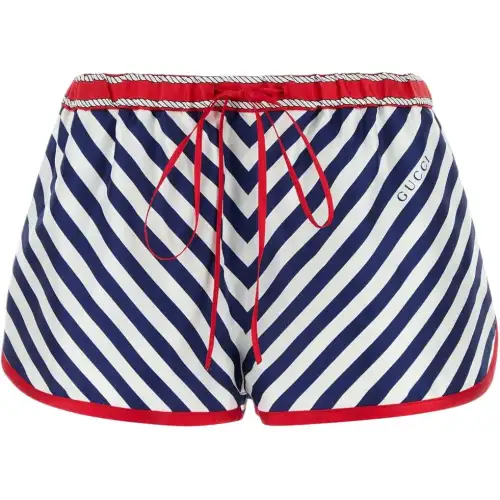 Gucci Striped Drawstring Shorts