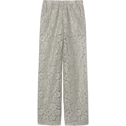 GUCCI Floral Lace Lamé Pants