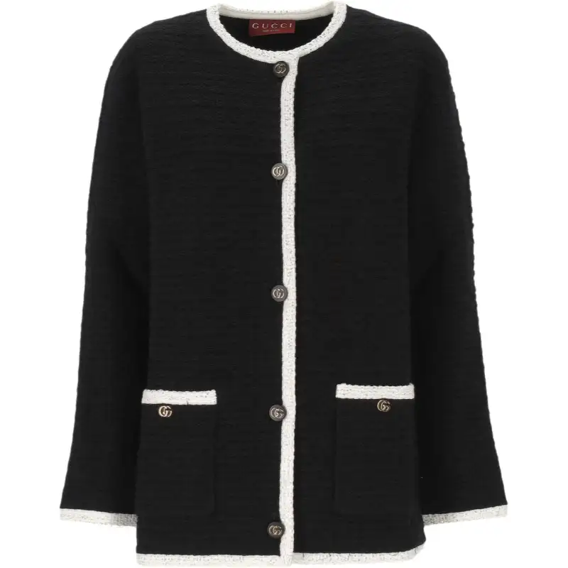 Gucci Tweed wool dress with embroidery