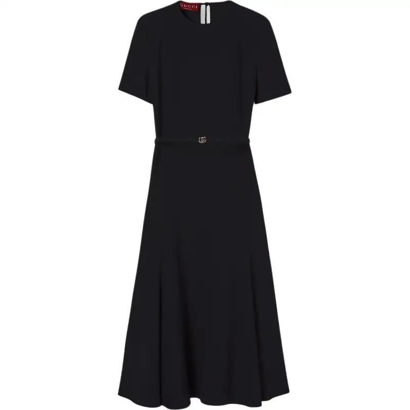 Gucci G belt midi dress