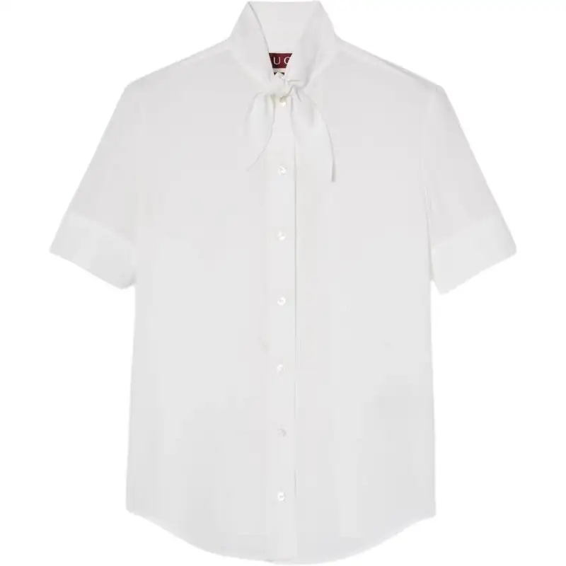 Gucci tie-fastening silk shirt