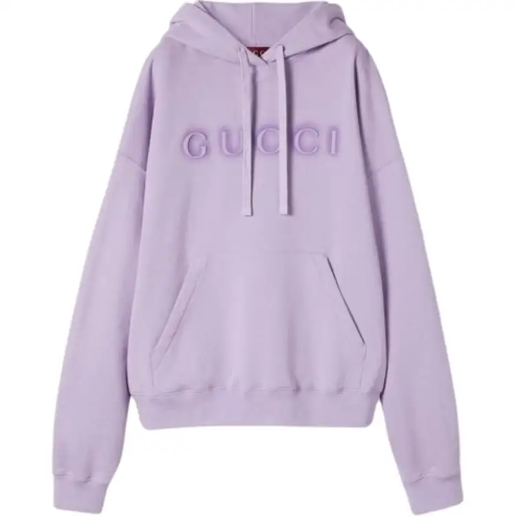 GUCCI Sweatshirts Women's Light Purple Hooded Moderate Regular