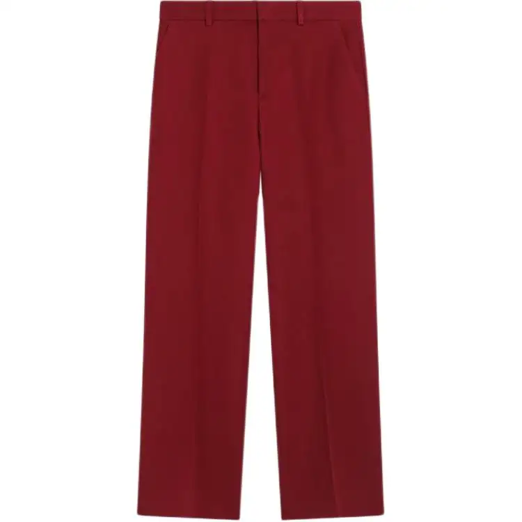 GUCCI Wool Silk Pants With Embroidery
