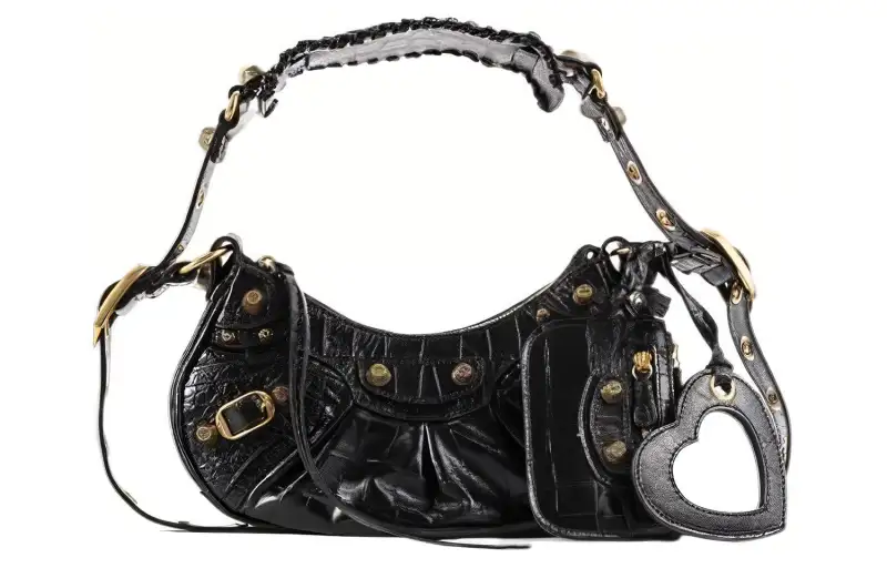 Balenciaga Le Cagole Cow Leather Crossbody Bag, Shoulder Bag Mini Women's Black