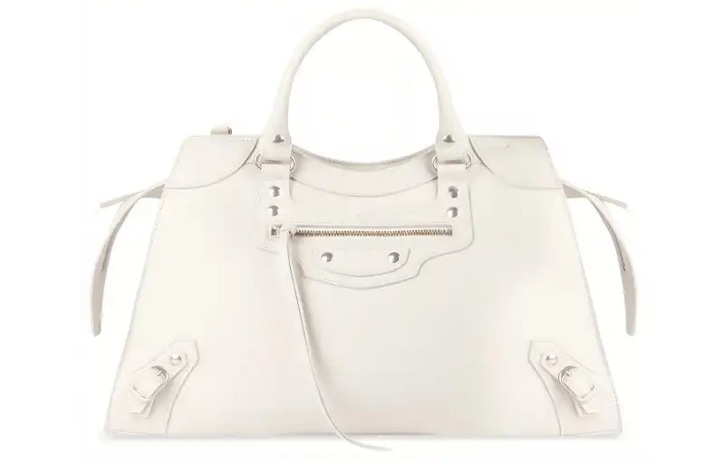 Balenciaga Cow Leather Handbag Women's White