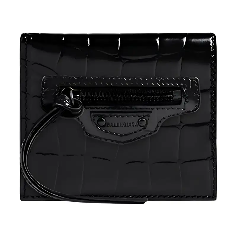 Balenciaga Cow Leather Card Holder Regular Women's Black