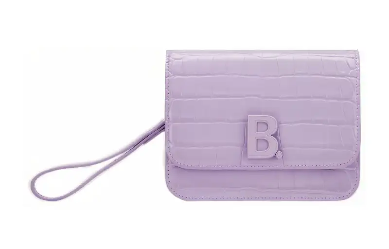 Balenciaga Leather Crossbody Handbag, Shoulder Bag Women's Purple