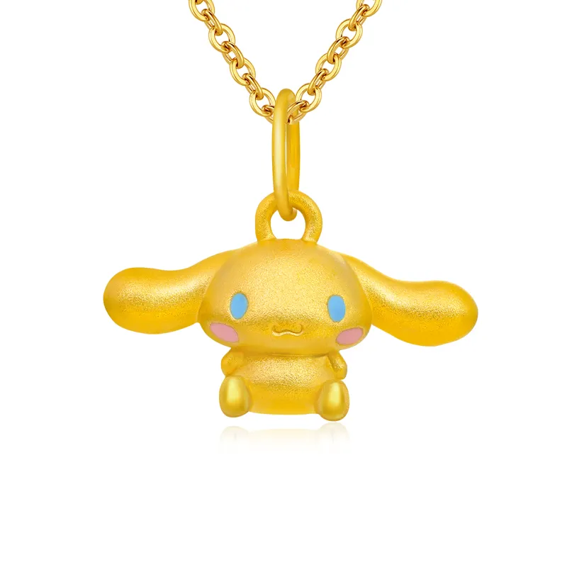 Acer, sanrio, sophisticated golden one bead bracelet, pendant, necklace, chain for key bag , Cinnamoroll