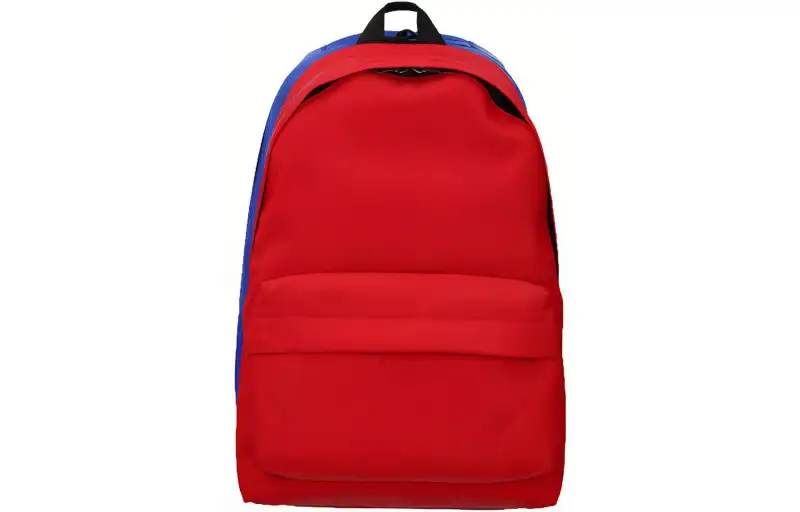 Balenciaga Classic Nylon Fabric Backpack Women's Red/Blue