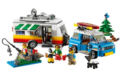 LEGO LEGO Creator 3-in-1 Caravan Family Holiday Plastic Building Blocks 601-1000pcs 31108