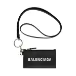 Balenciaga Grain Leather, Cow Leather Wallet Unisex Black
