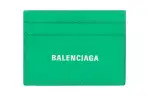 Balenciaga Cash Cow Leather Card Holder Card Holder Unisex Bright Green