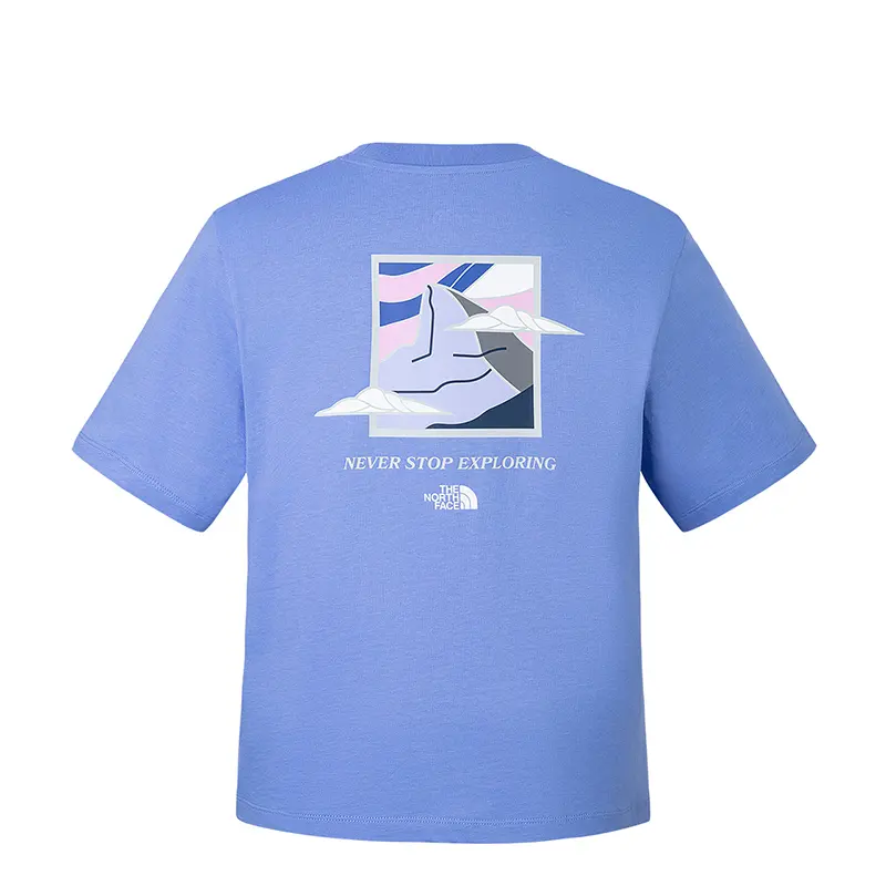 THE NORTH FACE Regular T Shirt Women's Blue Purple