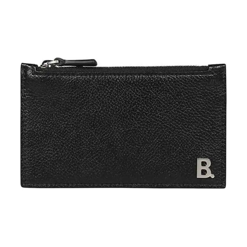 Balenciaga Calfskin Card Holder Men's Black