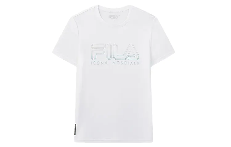 FILA T Shirts Men's White Crew Neck Moderate