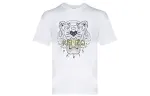 KENZO Classic Tiger Head T Shirts Men's White Crew Neck Moderate Straight Fit