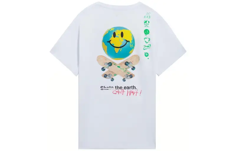 Li Ning Skateboard T Shirt Unisex White