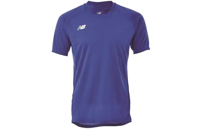 New Balance T Shirts Men's Royal Blue Crew Neck Moderate Straight Fit