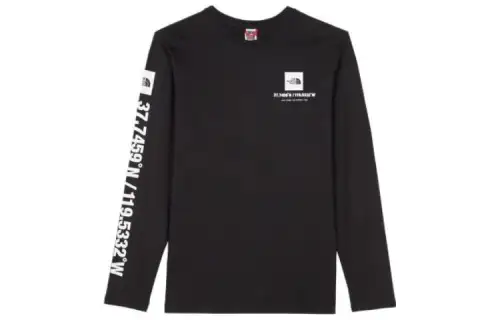 THE NORTH FACE T Shirts Men's Black Crew Neck Moderate Straight Fit