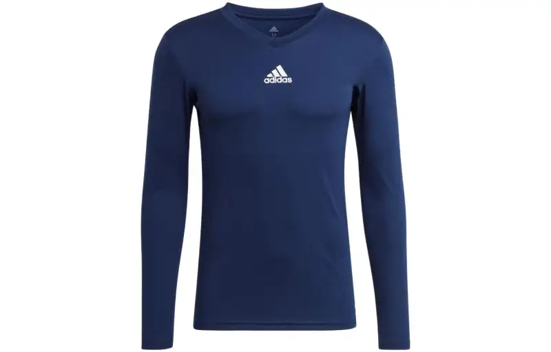 Adidas T Shirts Men's Navy Blue V Neck Moderate Straight Fit