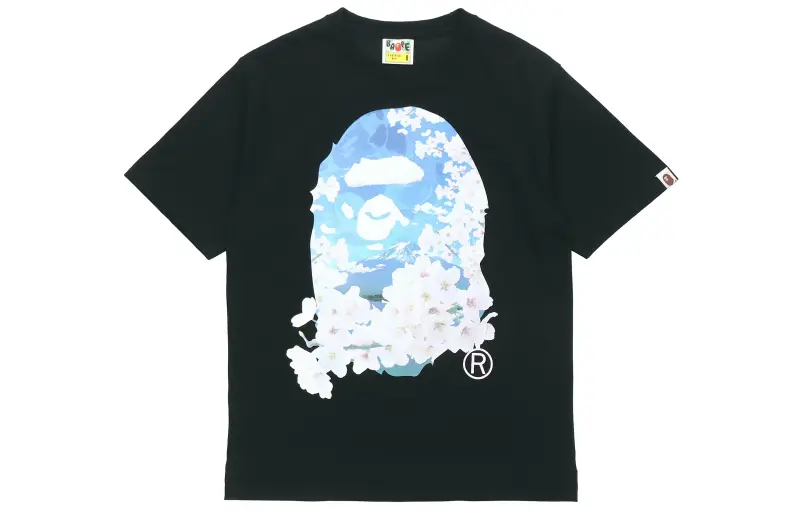 A BATHING APE T Shirts Men's Crew Neck Moderate Straight Fit