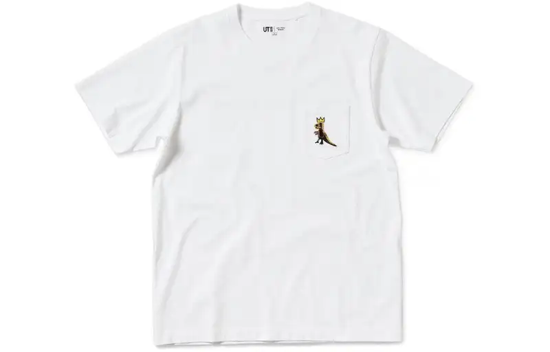 UNIQLO T Shirts Unisex White Crew Neck Moderate Straight Fit