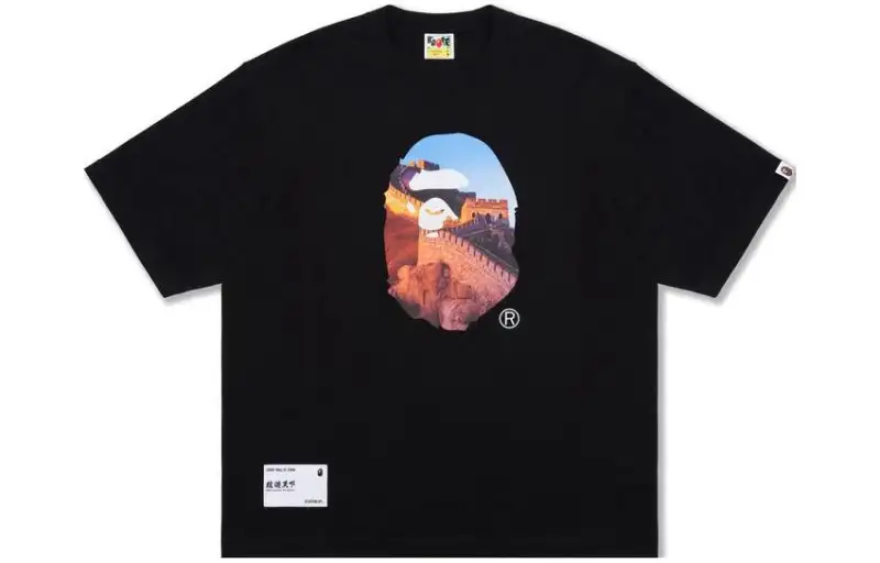 A BATHING APE Bape Monkey Collection SS23 Drop Shoulder Sleeve T Shirt Men's