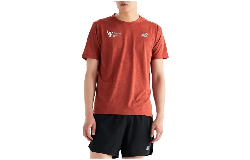 New Balance T Shirt Men's Dark Burgundy