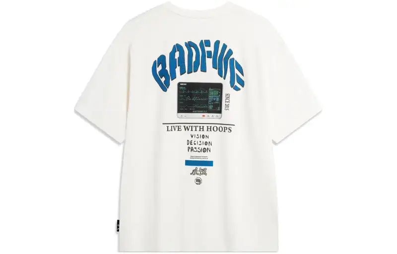 Li Ning BADFIVE T Shirt Men's Ivory