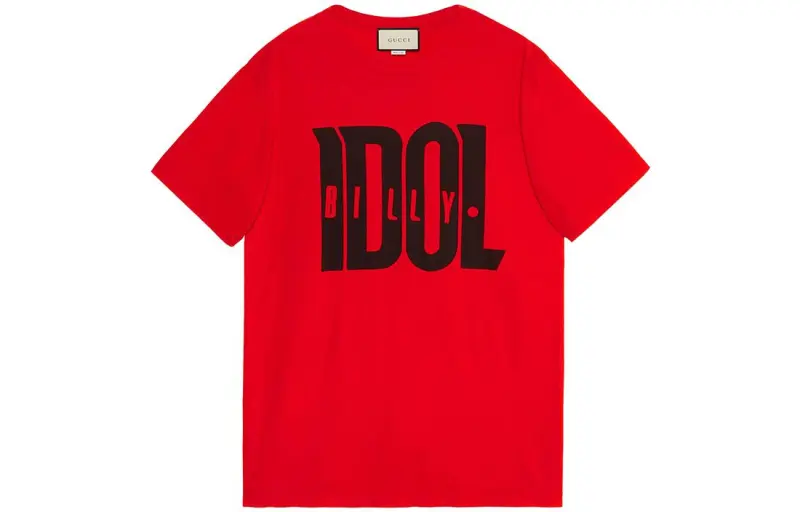 GUCCI T Shirts Men's Red Crew Neck Moderate Straight Fit