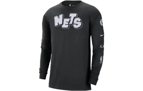 Nike Brooklyn Nets 2023/24 City Edition T Shirt City Edition 2023/24 Season, Brooklyn Nets Men's Black