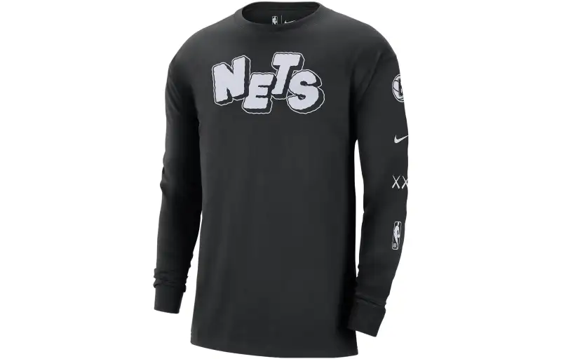 Nike Brooklyn Nets 2023/24 City Edition T Shirt City Edition 2023/24 Season, Brooklyn Nets Men's Black