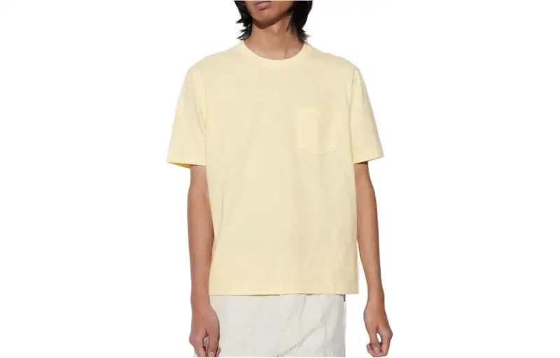 UNIQLO Regular T Shirt Unisex Apricot Yellow
