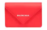 Balenciaga Luggage Collection Cow Leather Wallet Mini Women's Red
