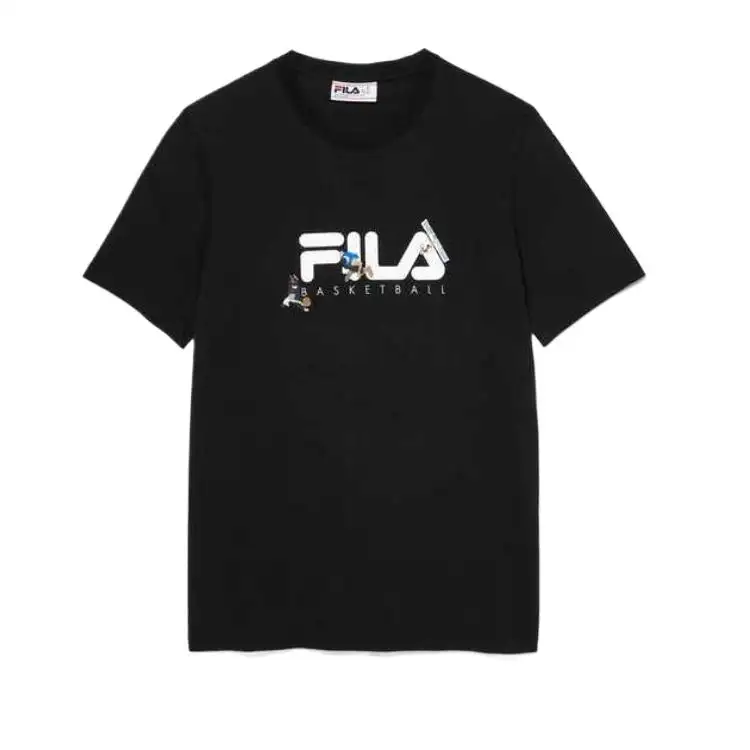 FILA T Shirts Men's Black Crew Neck