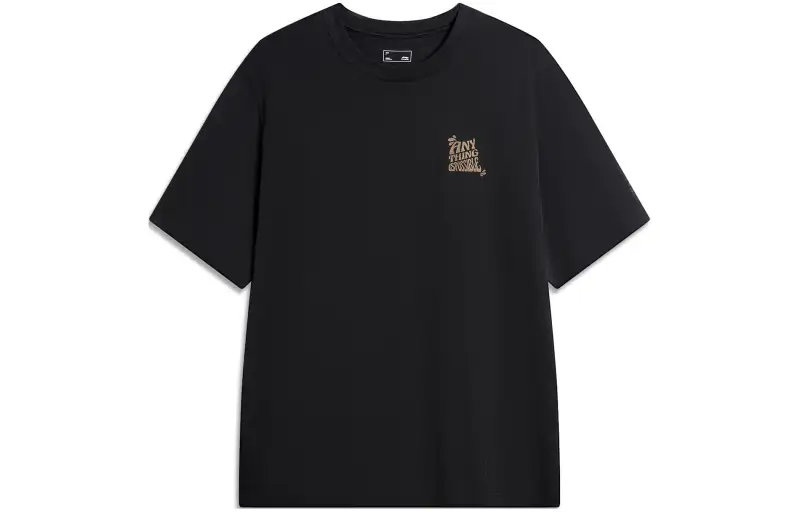 Li Ning Sports Life Collection Drop Shoulder Sleeve T Shirt Men's Black