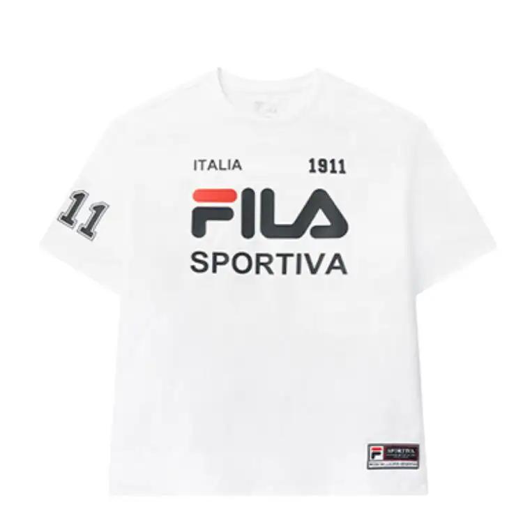 FILA T Shirts Men's White Crew Neck Moderate