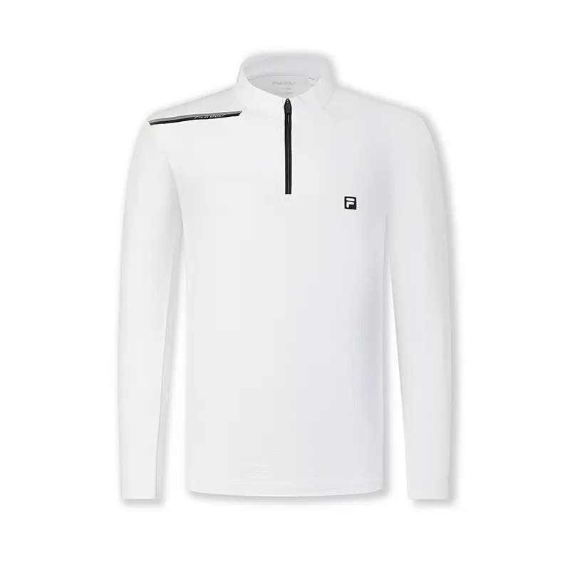 FILA T Shirts Men's Jade White Stand Collar