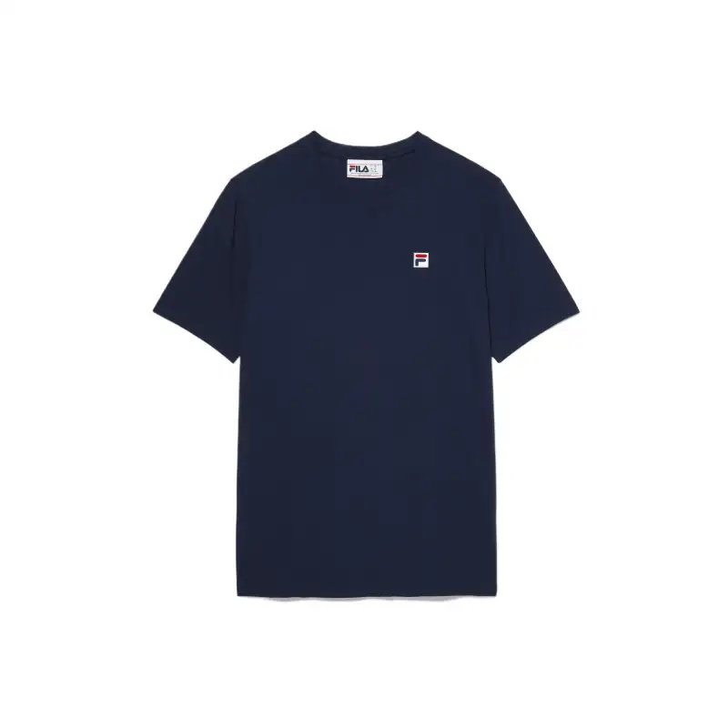 FILA T Shirts Men's Marine Blue Crew Neck Moderate Straight Fit
