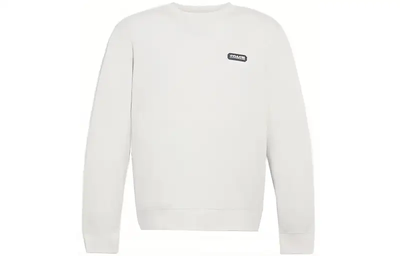 COACH Sweatshirts Men's White Crew Neck Moderate Regular