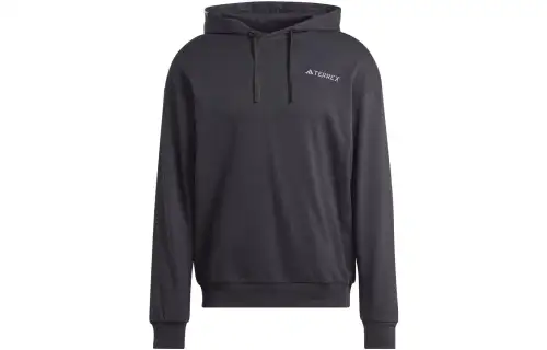 Adidas Sweatshirts Men's Black Hooded Moderate Regular