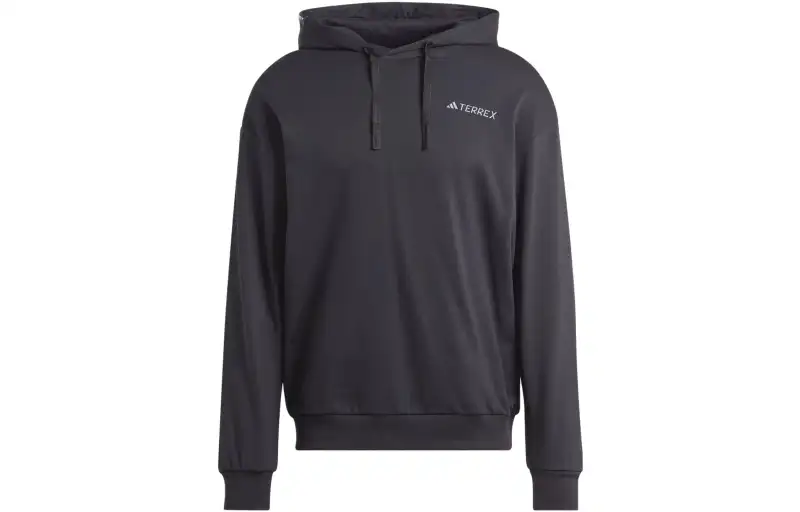 Adidas Sweatshirts Men's Black Hooded Moderate Regular