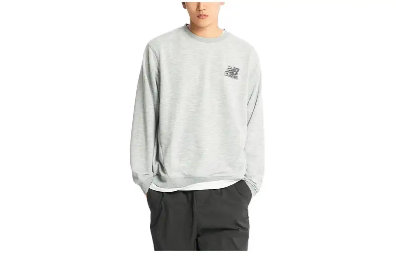 New Balance Sweatshirts Men's Gray Crew Neck Moderate Other