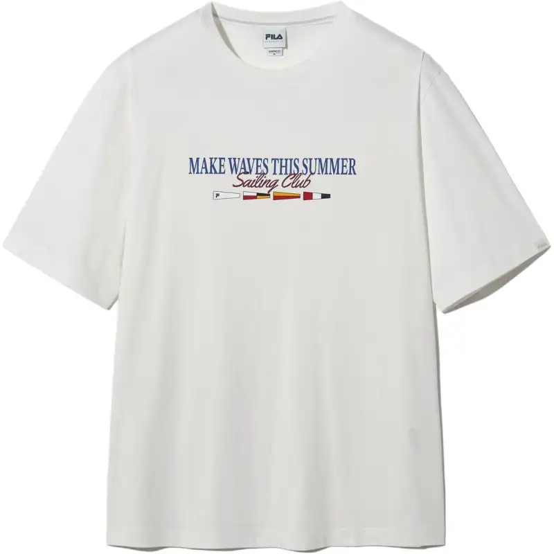 FILA T Shirts Unisex White Crew Neck